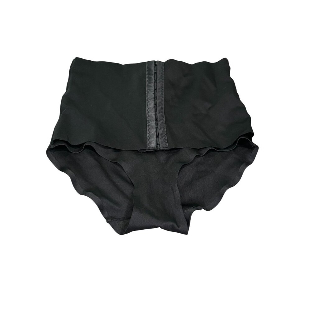 Skinnygirl Black High-Waisted Smoothers & Shapers With Hook Front Closure - M